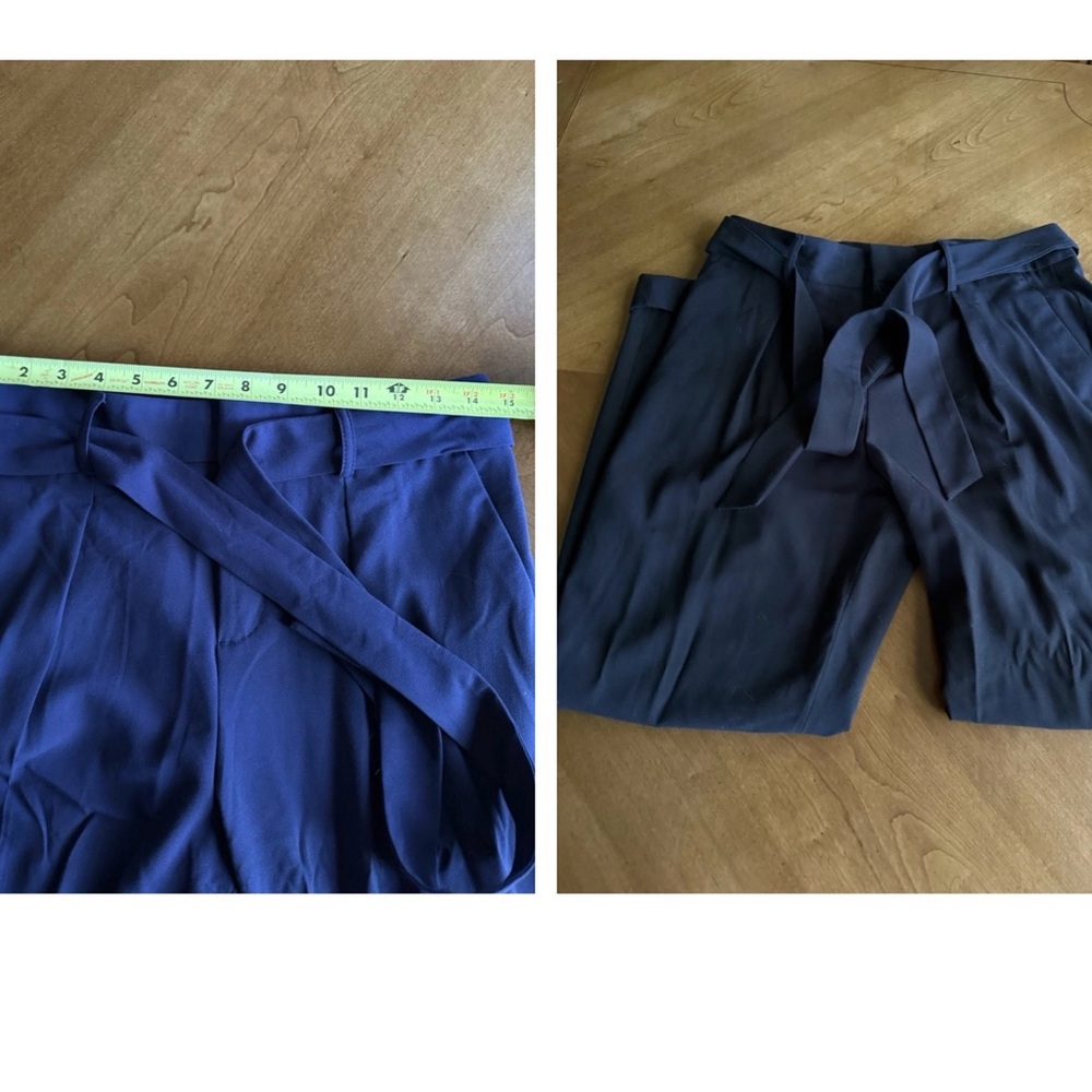 Banana Republic Women’s Dress tie waist pants slacks size 4 Navy & Black 2 pairs